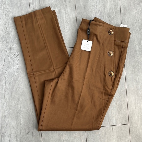 MASSIMO DUTTI Camel Lightweight High Waist Sailor Pants, Size 8 - Picture 1 of 13